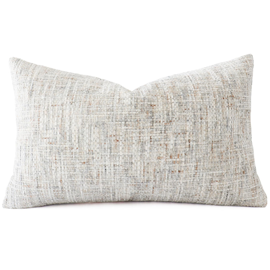 Chenille Boho Beige Throw Pillow Cover — 20"