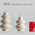 Round Boho White Flower Vase - View 3