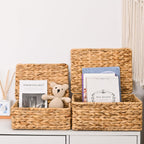Hand-Woven Boho Metal Storage Basket - View 4