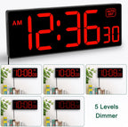 Dimmable Blue Wall Clock — 10.2" - View 4