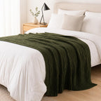 Knit Beige Throw Pillow — 50" - View 4