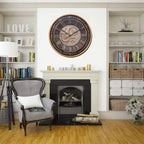 Oversized Farmhouse Beige Wall Clock — 24" - View 7