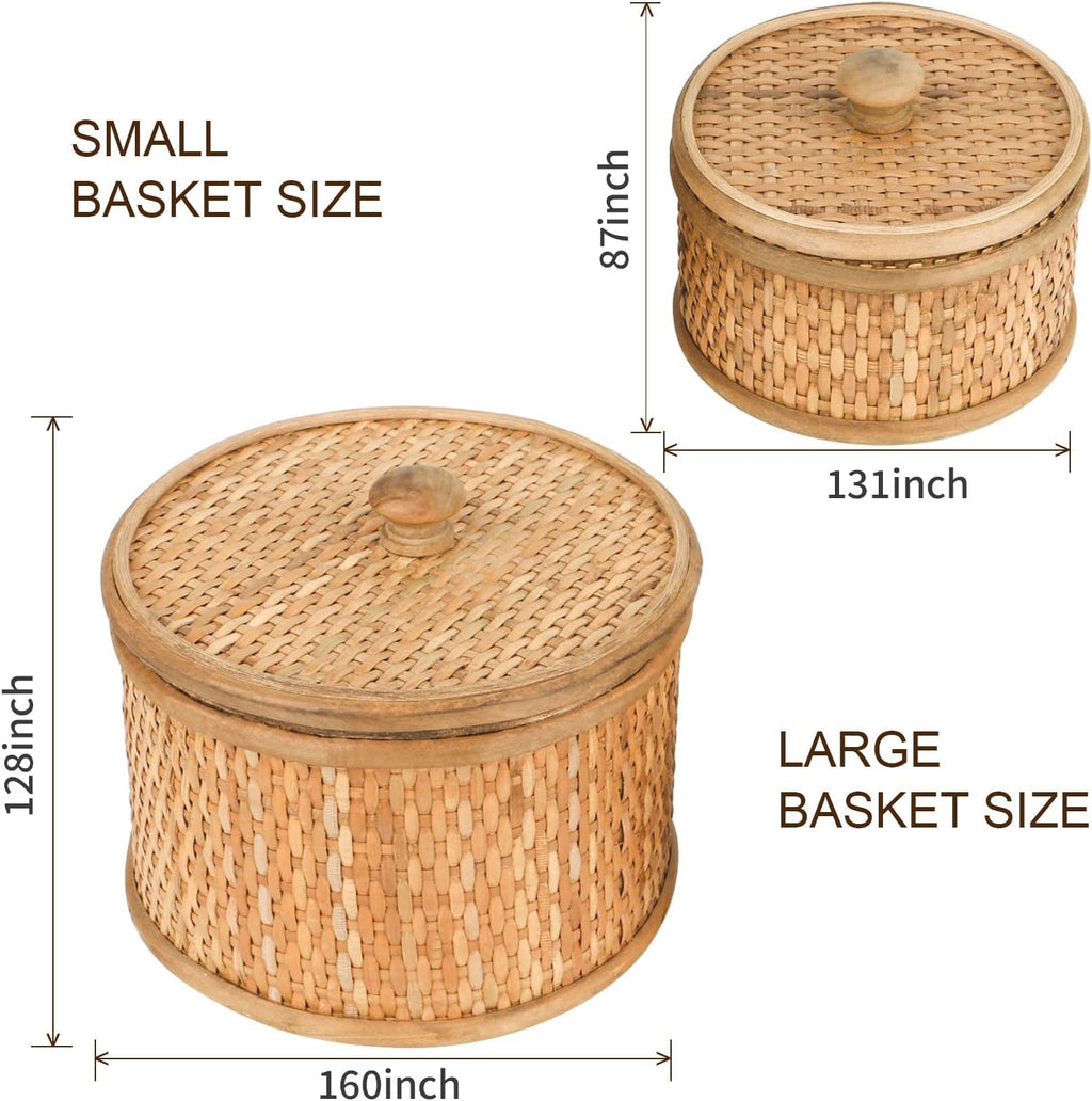 Round Boho Wood Home Decor — 7" - View 3