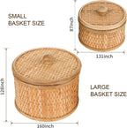 Round Boho Wood Home Decor — 7" - View 3