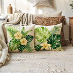 Boho Beige Throw Pillow Cover — 18" - View 4
