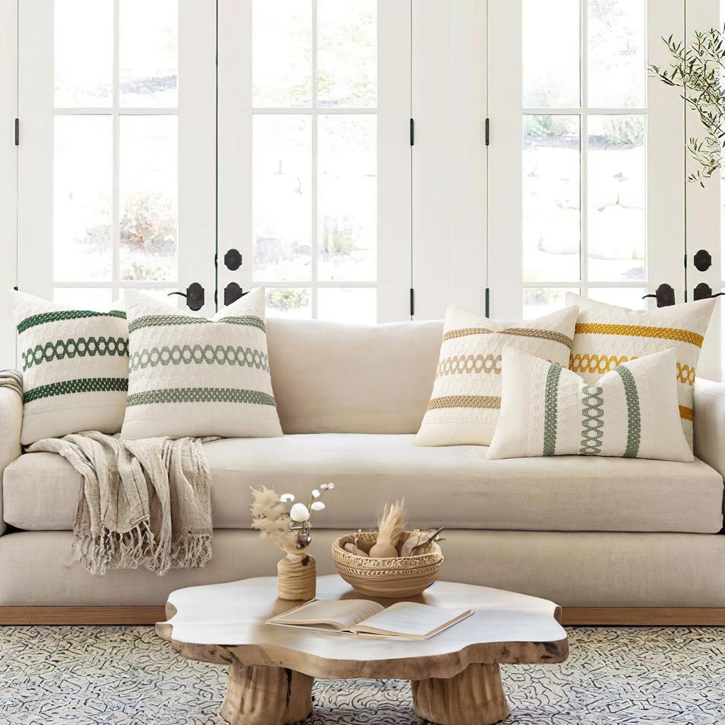 Boho Beige Pillow Cover — 16" - View 7