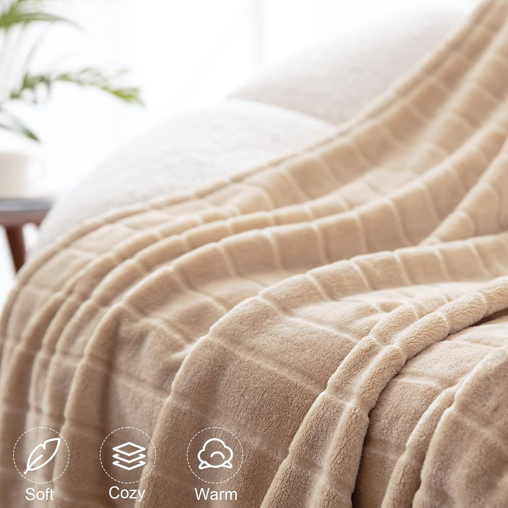 Luxe Beige Throw Pillow — 50" - View 3