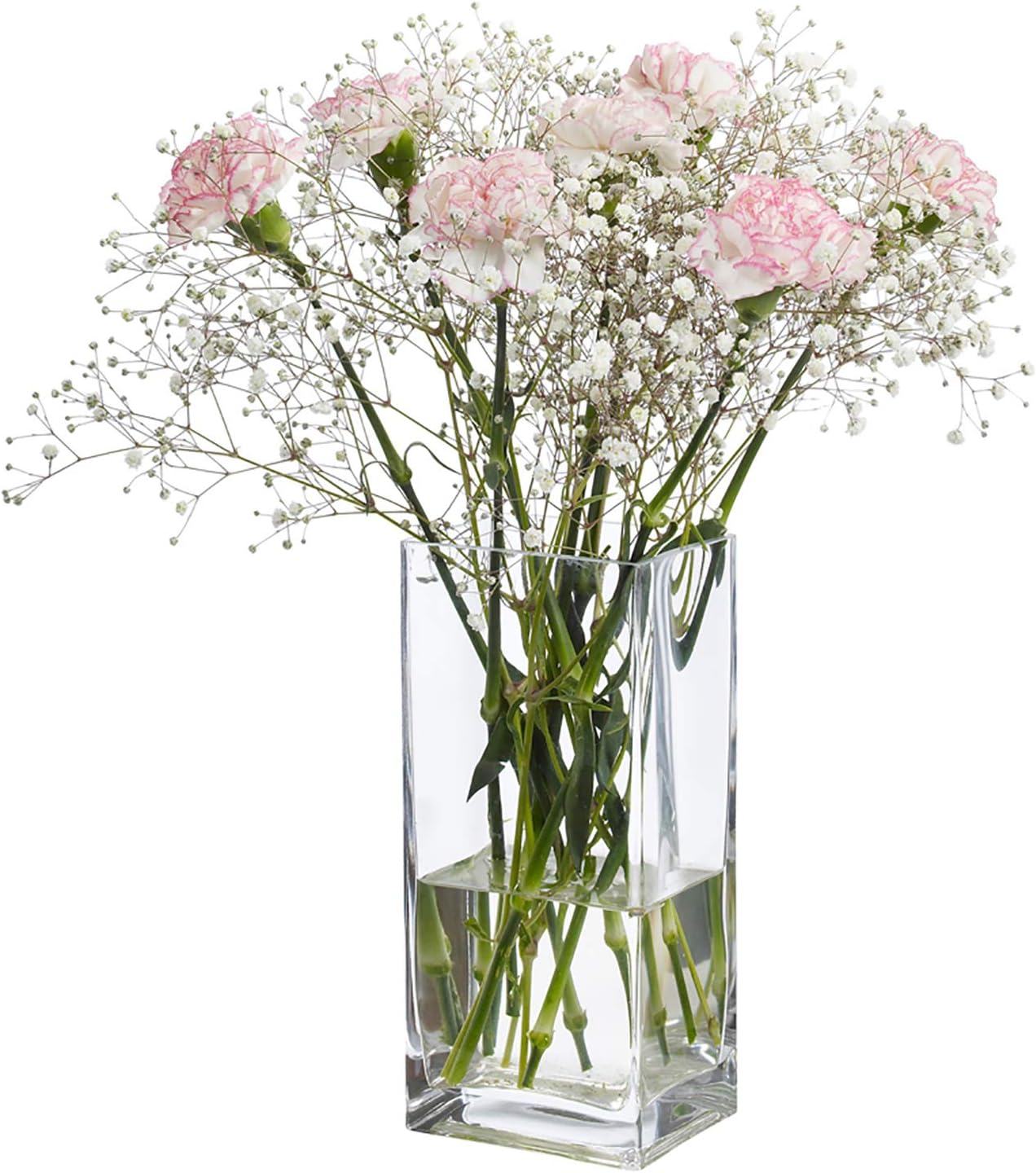 Glass Vase — 4" — 3"×3"×8"