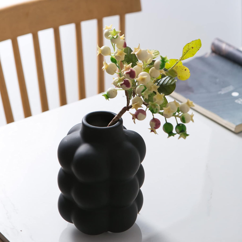 Boho Black Flower Vase — 6.7" - View 4
