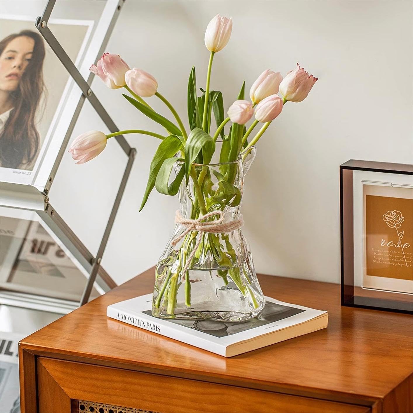 Modern Beige Flower Vase — 6" - View 5