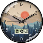 Battery Operated Farmhouse Beige Wall Clock — 12"