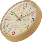 Battery Operated Yellow Wall Clock — 12" - View 5