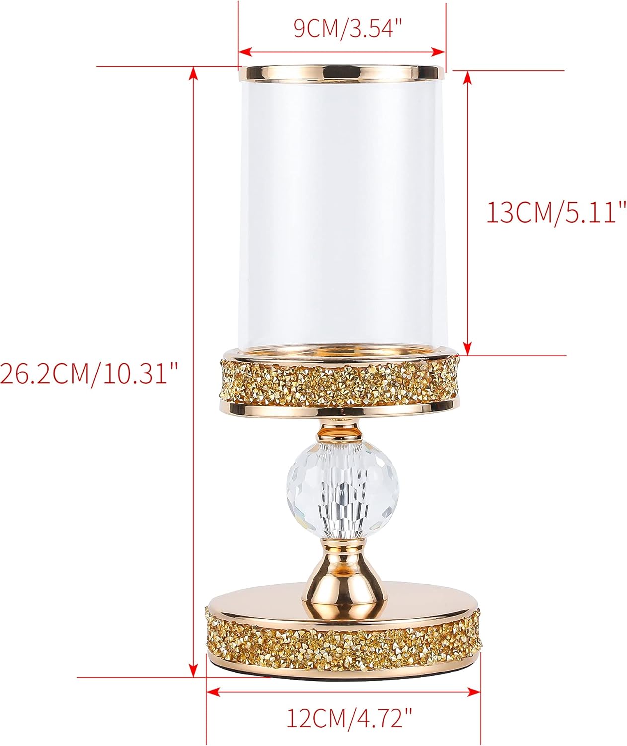 Luxe Glass Pillar Candle - View 6