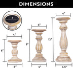 Black Pillar Candle — Set of 3 - View 2