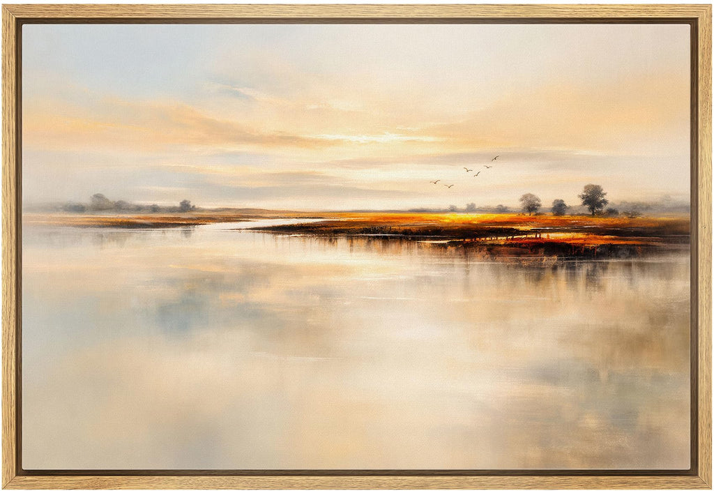 Framed Luxe Grey Wall Art — 16"