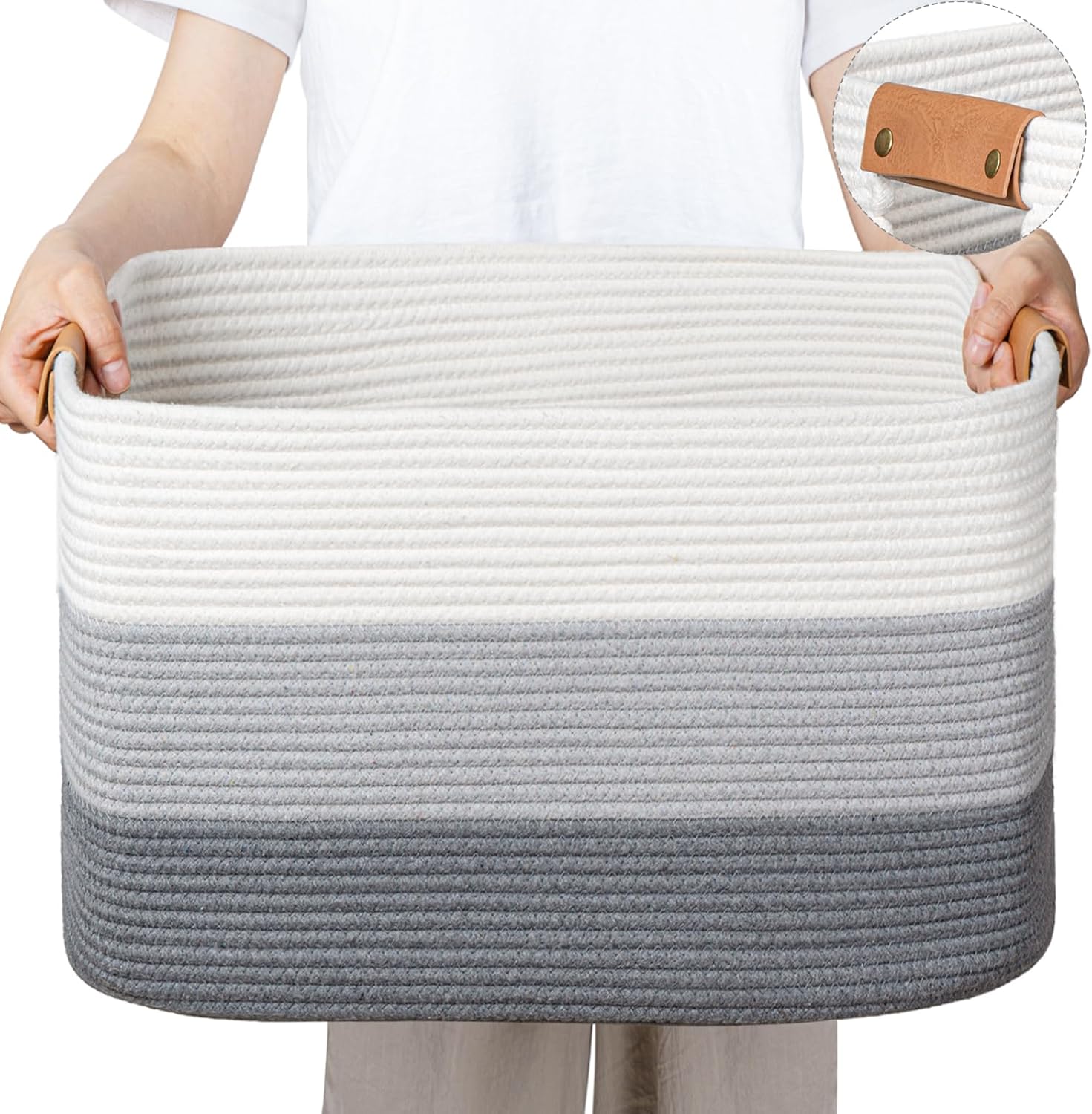 Boho Beige Throw Pillow — 22" — Gradient Grey