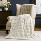 Luxe Beige Throw Pillow — 50" - View 8