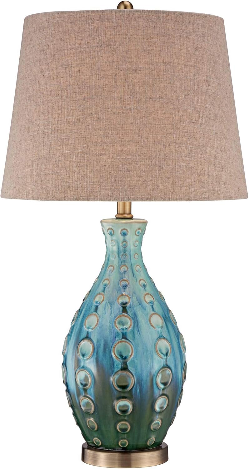 Linen Mid-Century Ceramic Table Lamp — 26.5" - View 2