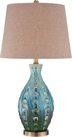Linen Mid-Century Ceramic Table Lamp — 26.5" - View 2