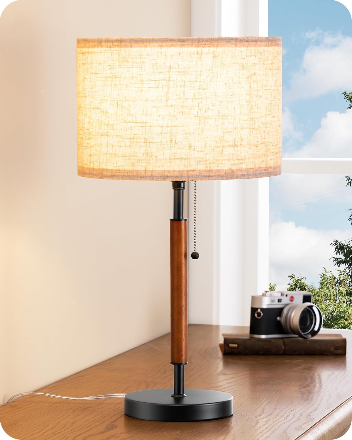 Luxe Black Bedside Lamp — Black