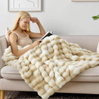 Beige Throw Pillow — 50" - View 2