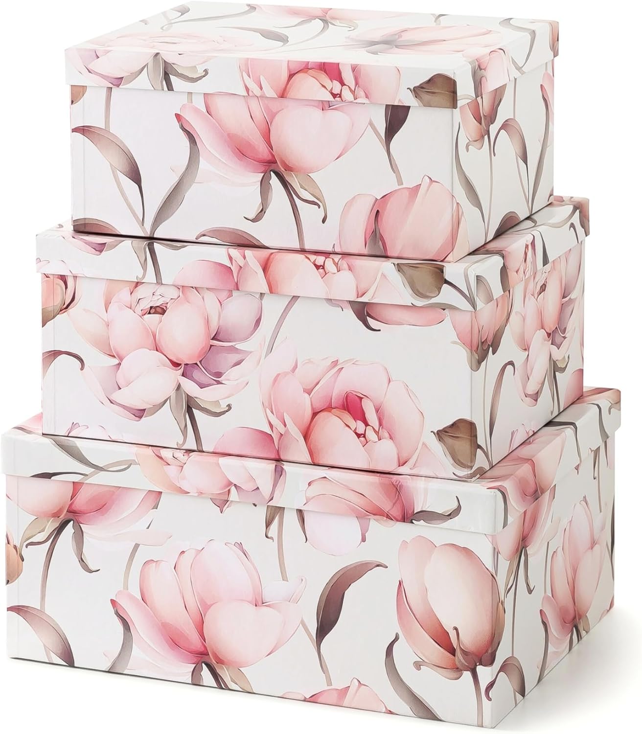 Yellow Storage Basket — Set of 3 — Peonies Paradise