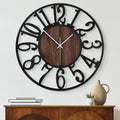 Battery Operated Farmhouse Black Wall Clock — 24" — Black-arabic Numerals