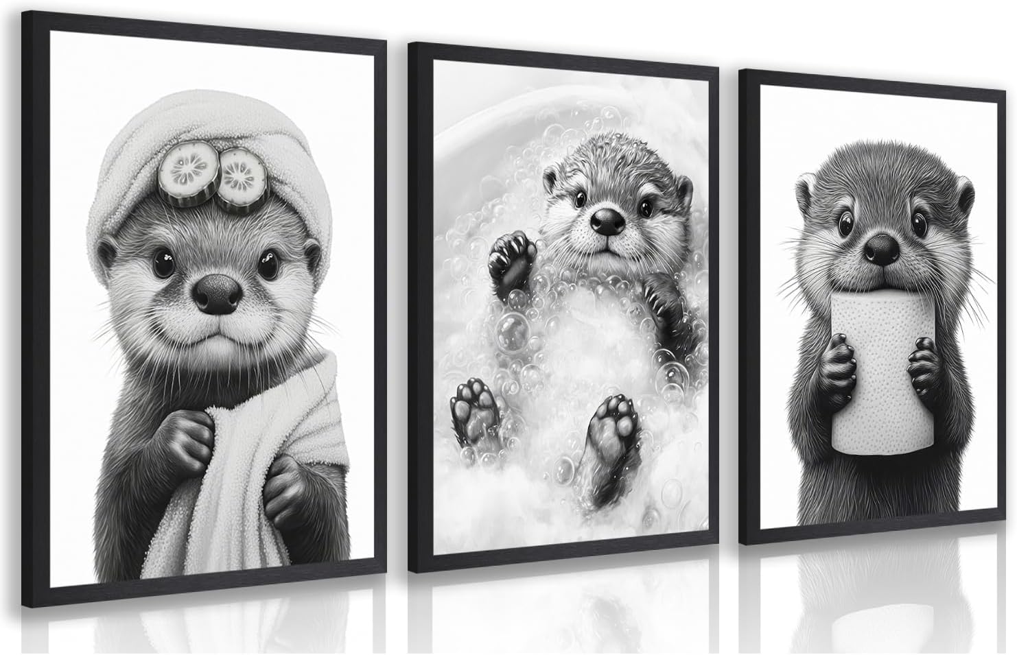 Framed Modern Black Wall Decor — 10" — Mole