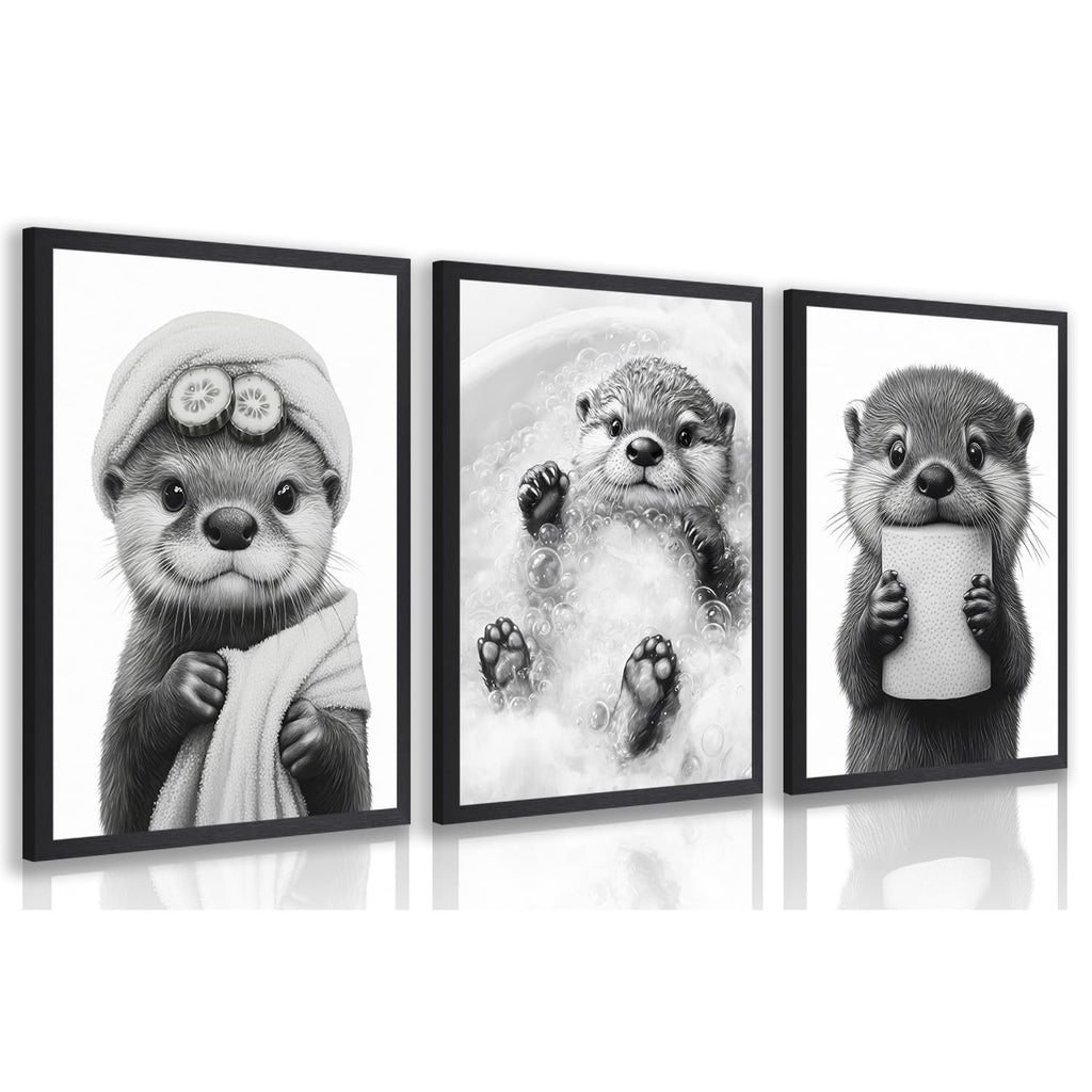 Framed Modern Black Wall Decor — 16"