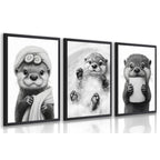 Framed Modern Black Wall Decor — 16"