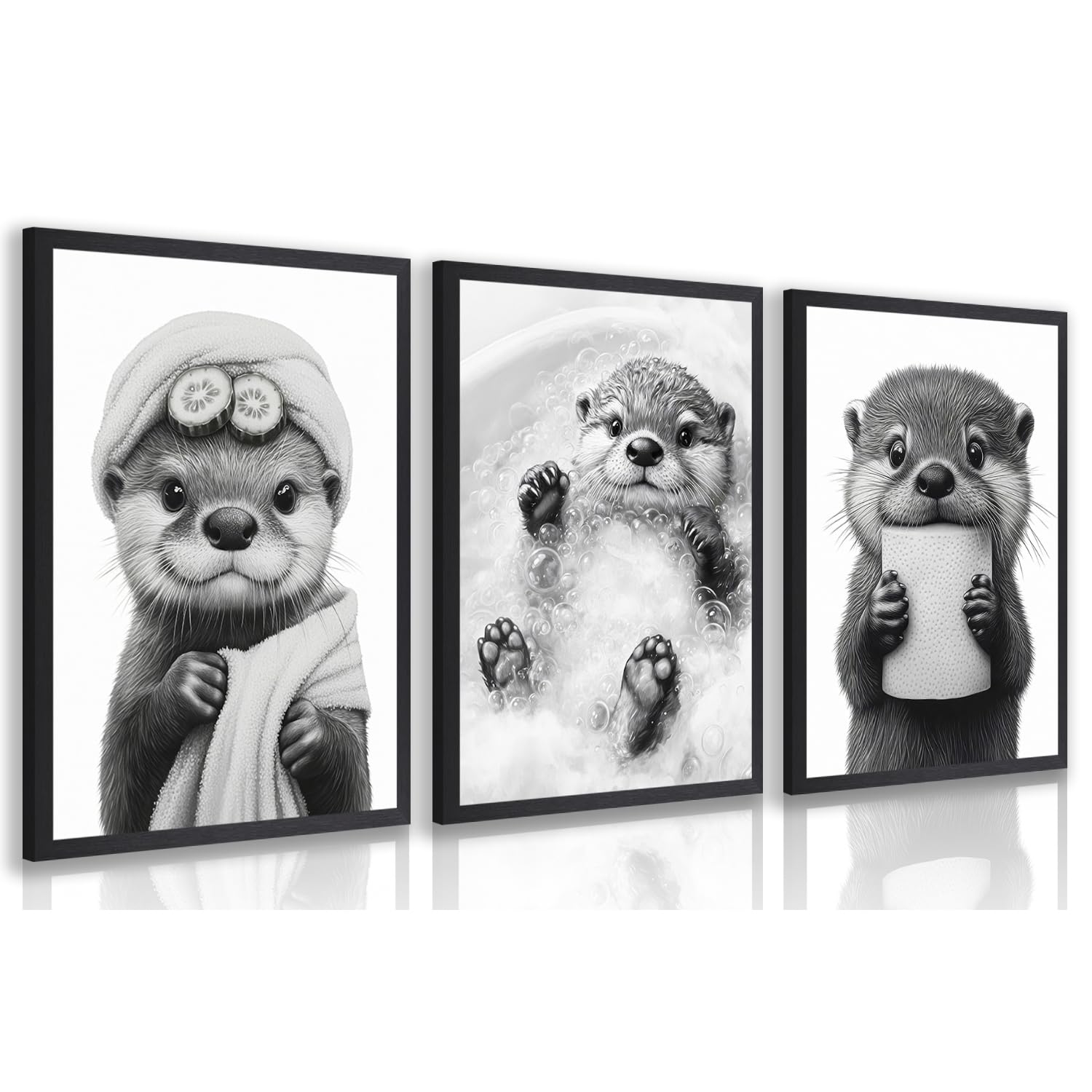 Framed Modern Black Wall Decor — 16"
