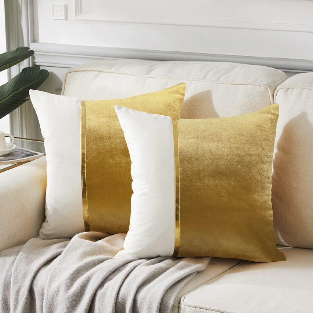 Velvet Luxe Black Throw Pillow Cover — 18" — 22" x 22" (Pack of 2)