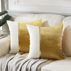 Velvet Luxe Black Throw Pillow Cover — 18" — 22" x 22" (Pack of 2)