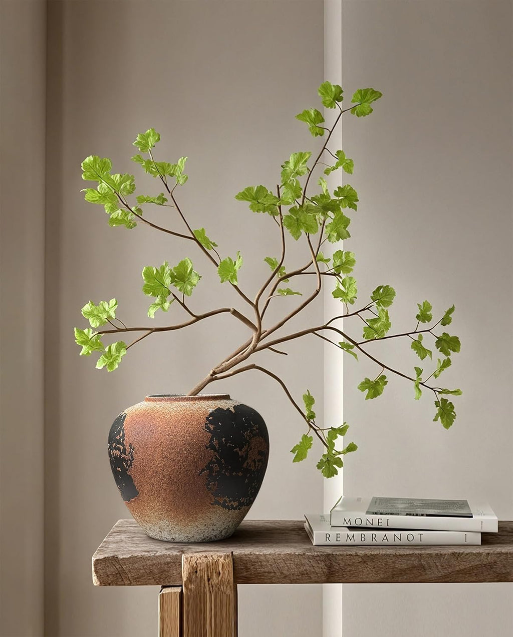 Round Farmhouse Black Vase - View 7