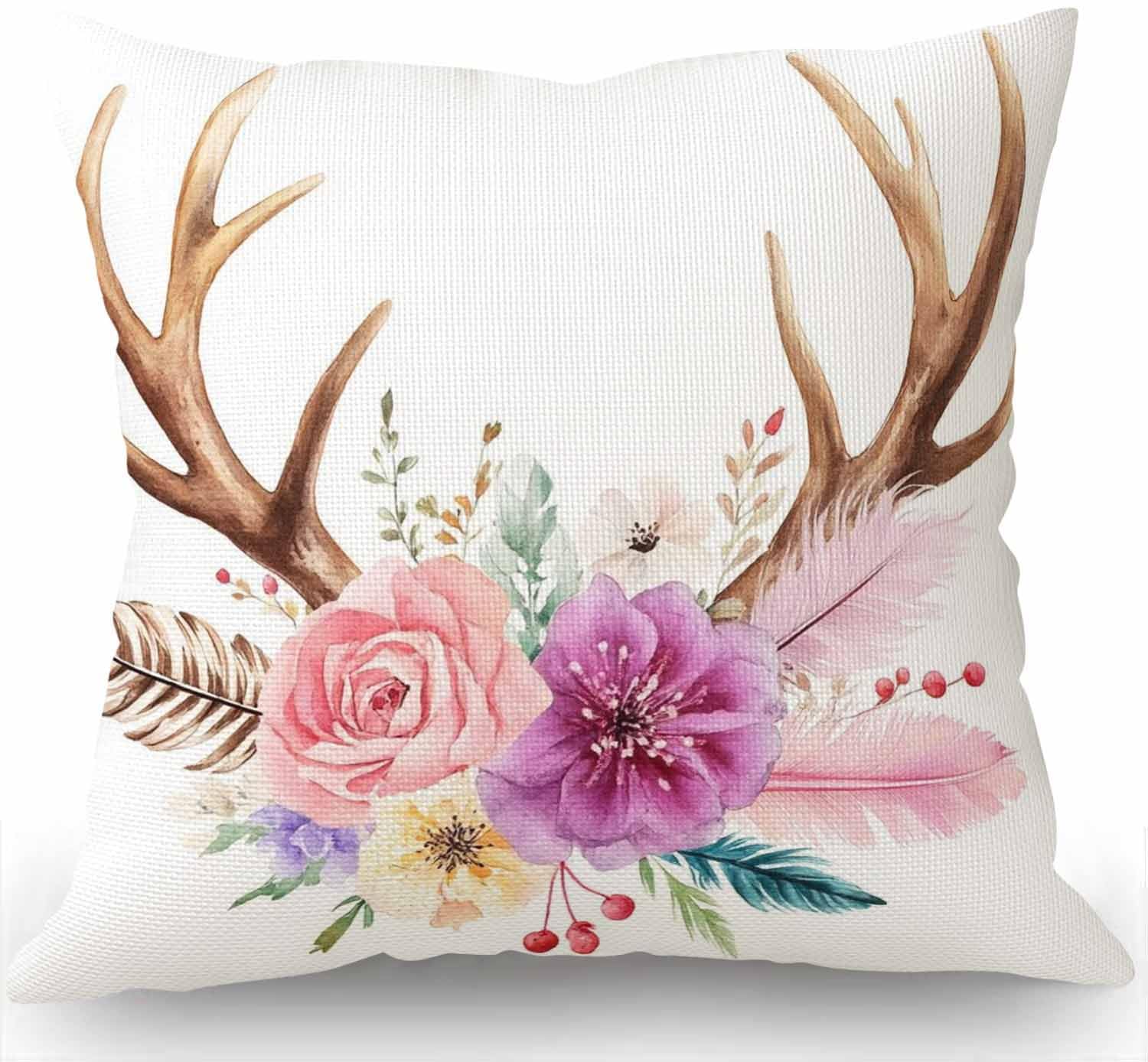 Linen Boho Fabric Pillow Cover — 18"