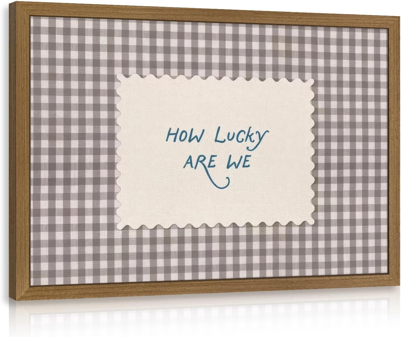 Framed Beige Wall Decor — 10" — LuckyLattice