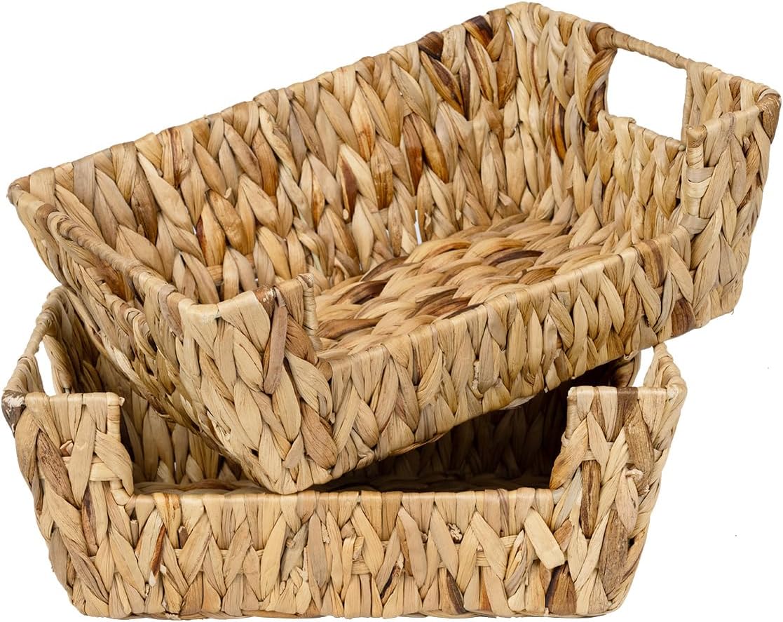 Beige Storage Basket — 5" — Natural(Water Hyacinth)