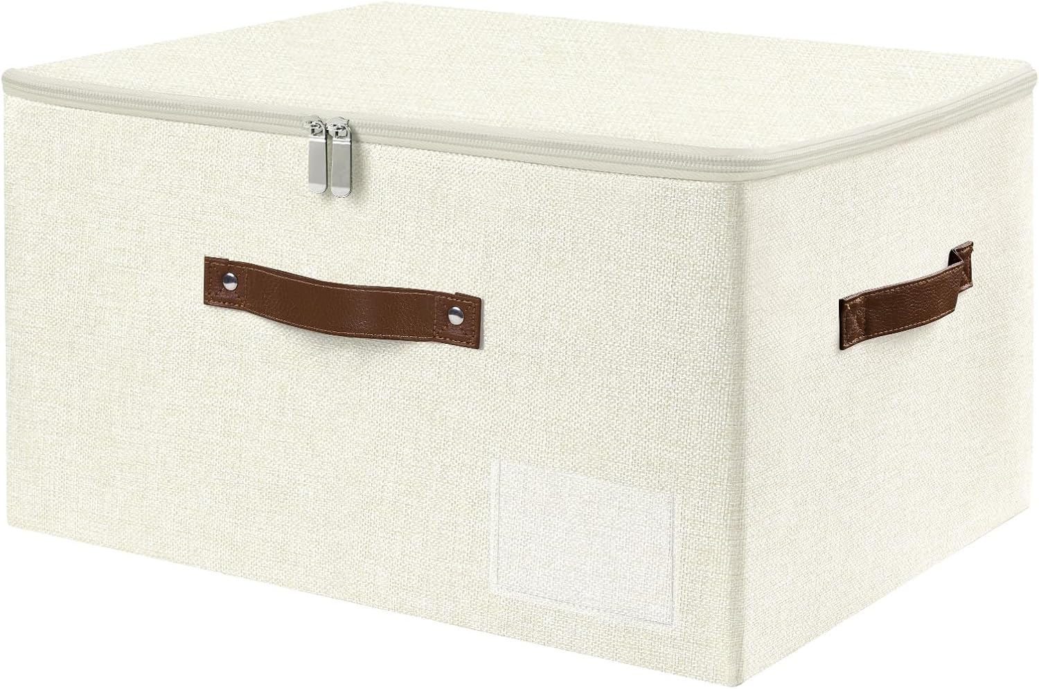 Linen Beige Storage Bin — Set of 1 — Large (Pack of 1）