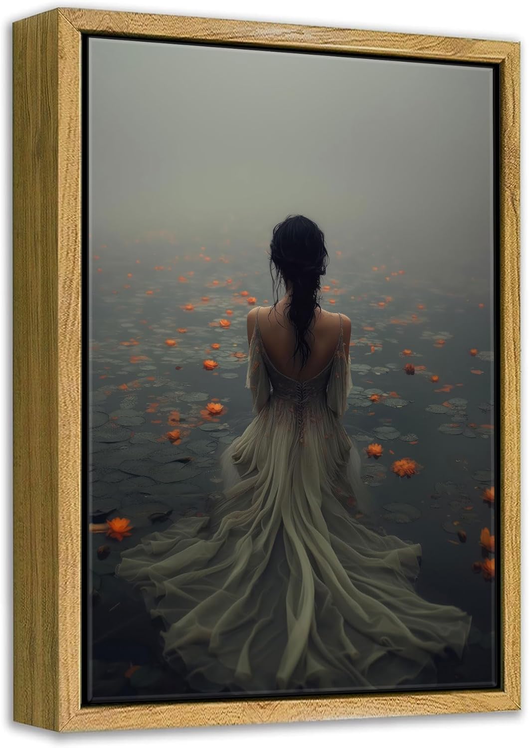 Framed Black Wall Decor — 10" — Lady
