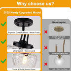 Modern Black Pendant Light — 10" - View 7