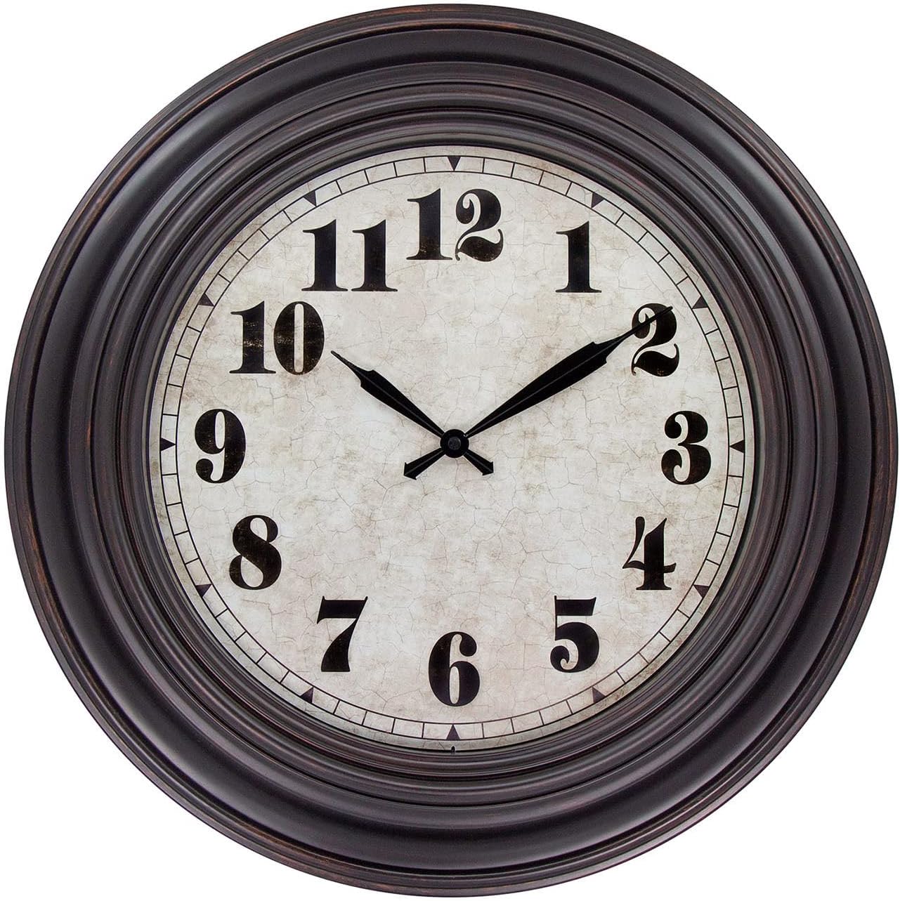 Vintage Black Wall Clock — 20 Black Gold