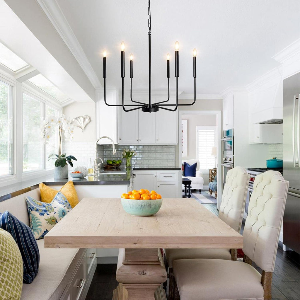 Farmhouse Black Chandelier - View 8