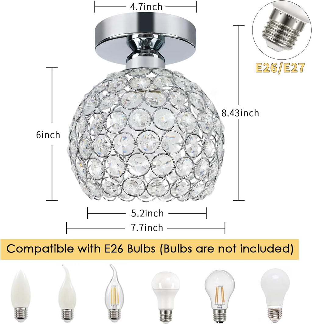 Luxe Black Chandelier — 7.7" - View 6