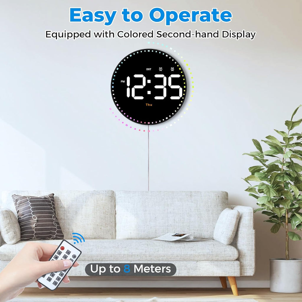Adjustable Wall Clock — 10" - View 4