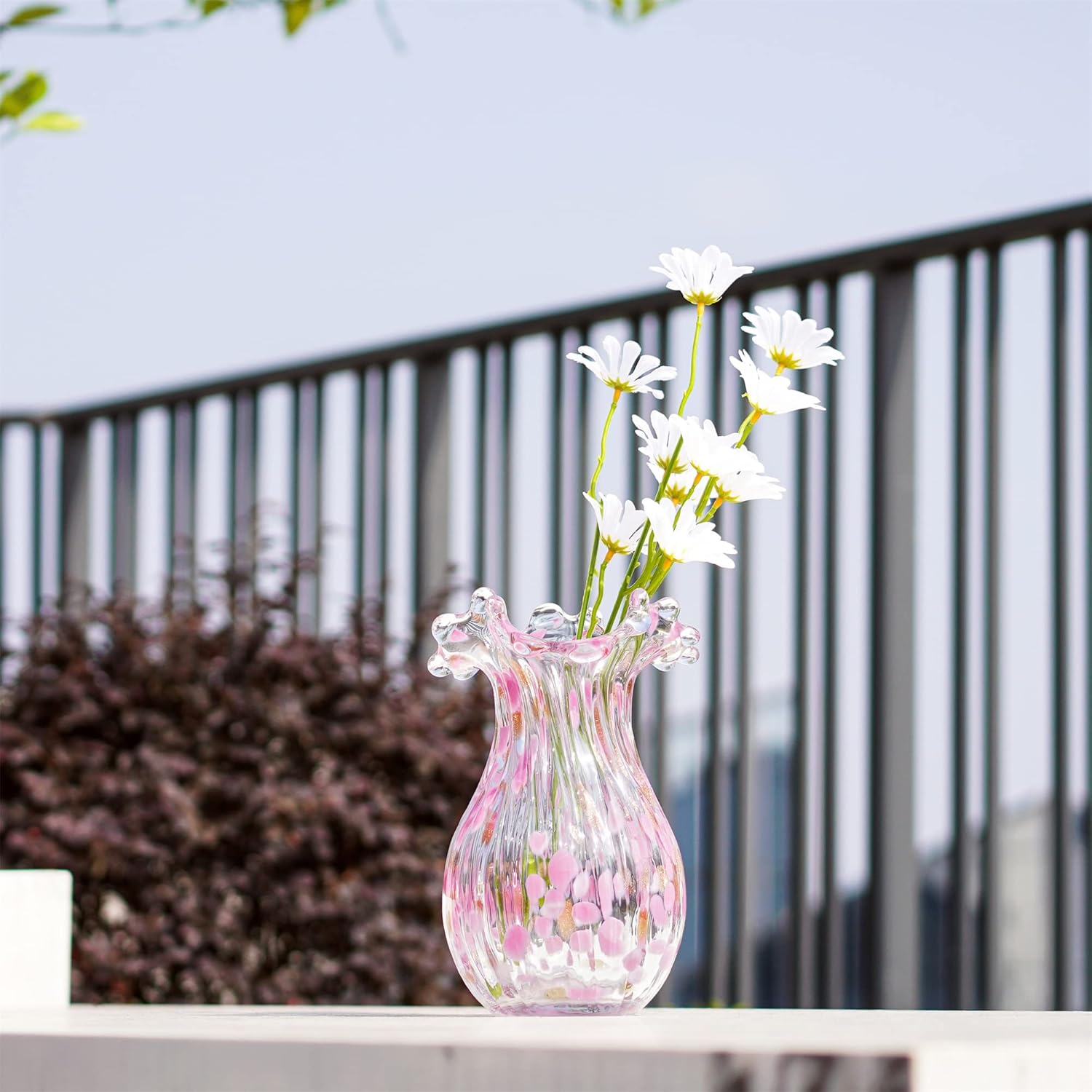 Modern Blue Flower Vase — 5" - View 6