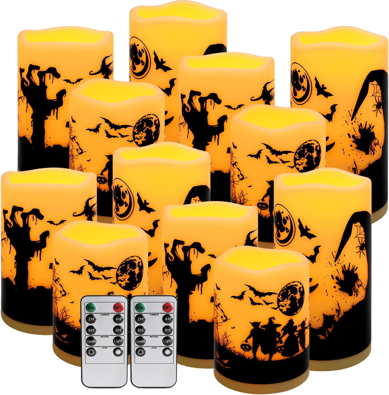Black Scented Candle — 12Ps- Black and Ivory