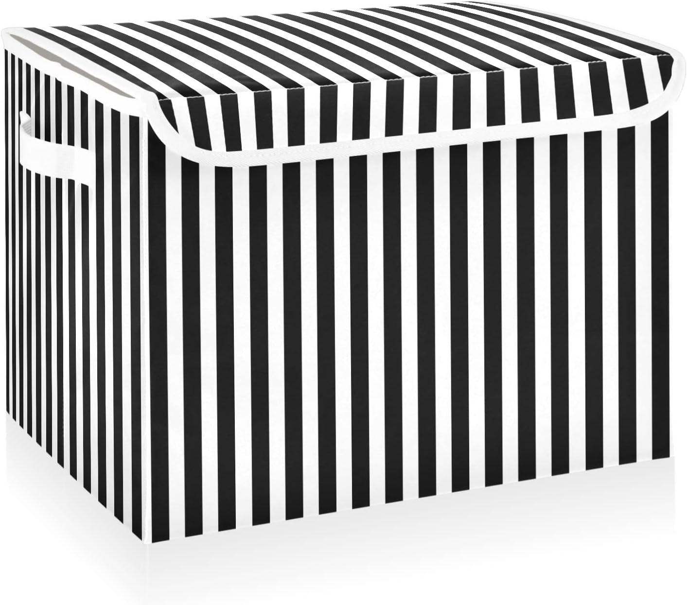 Black Storage Bin — Striped Black