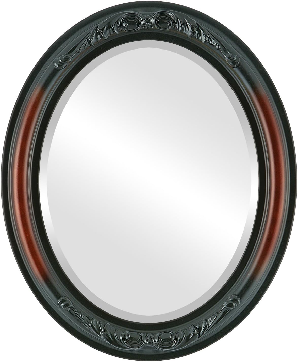 Beveled Luxe Beige Wall Mirror — 20" — Rosewood