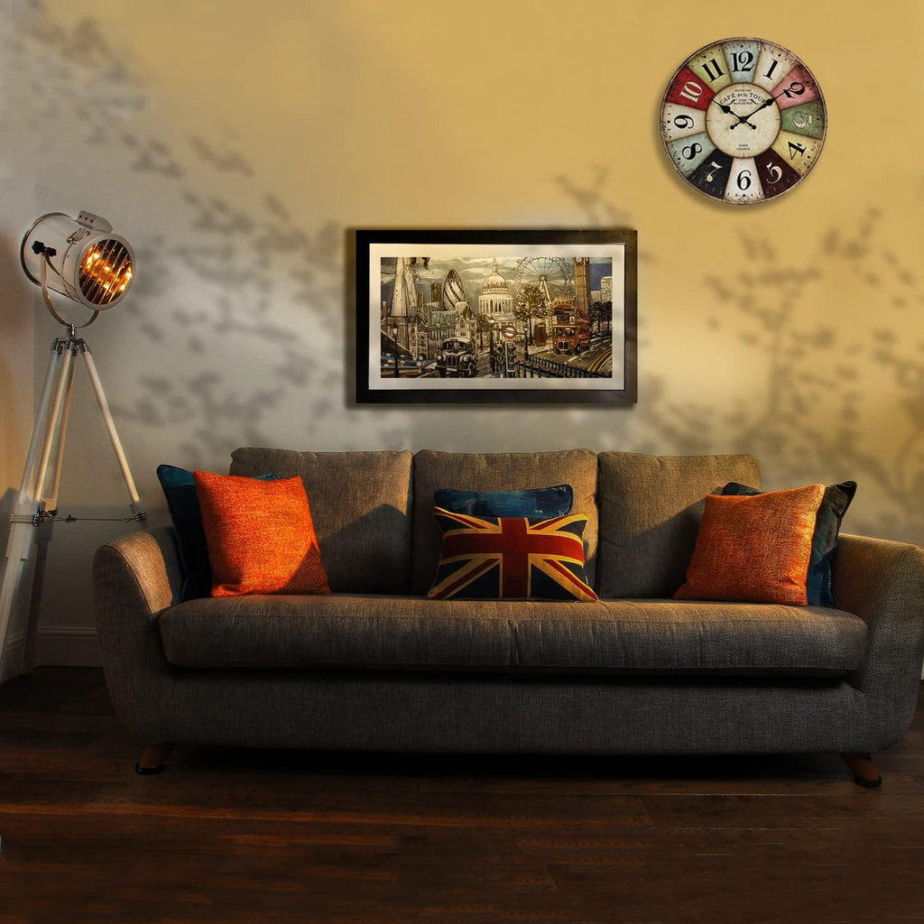 Battery Operated Farmhouse Wood Wall Clock — 12" - View 6