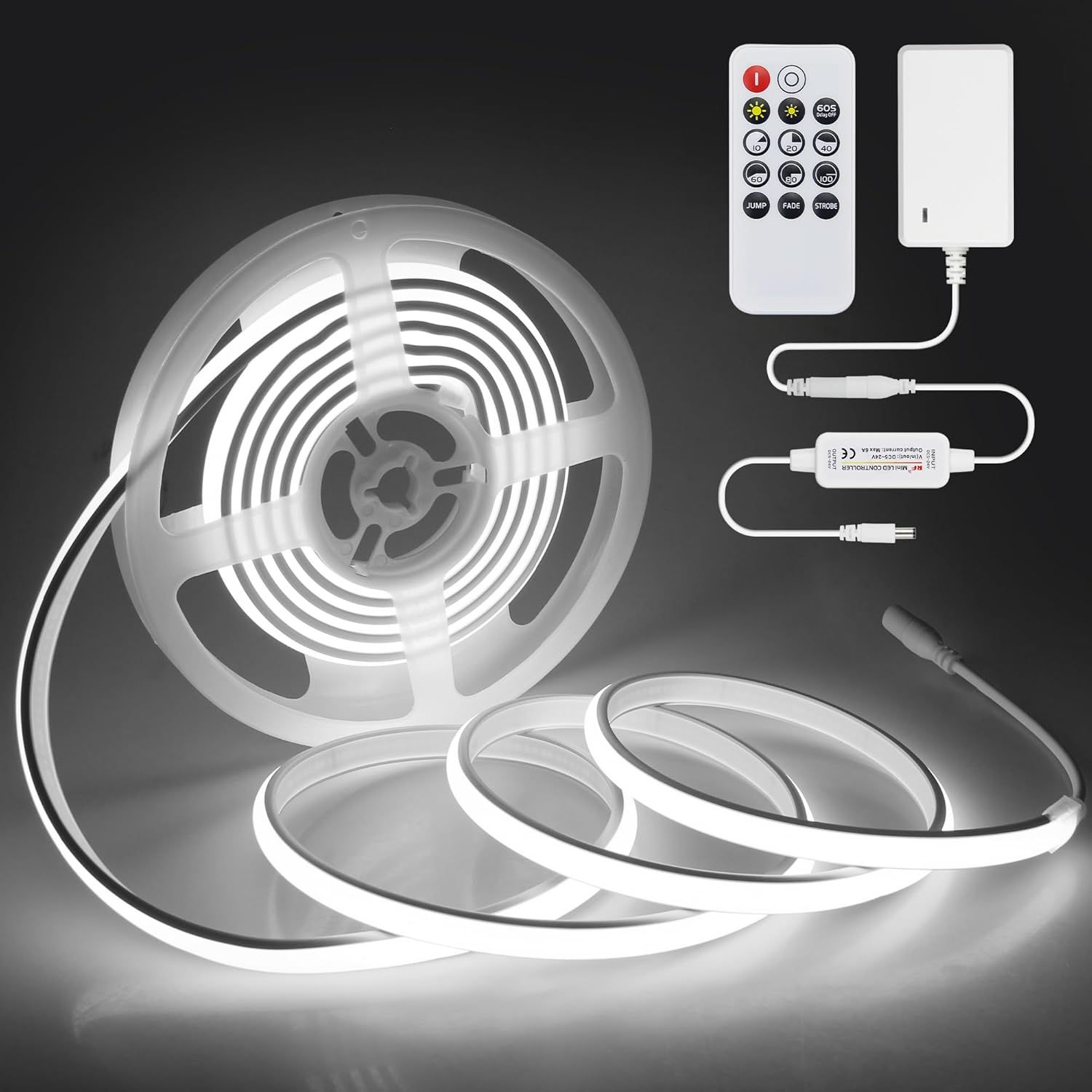 Dimmable White LED Strip Light — Cold White
